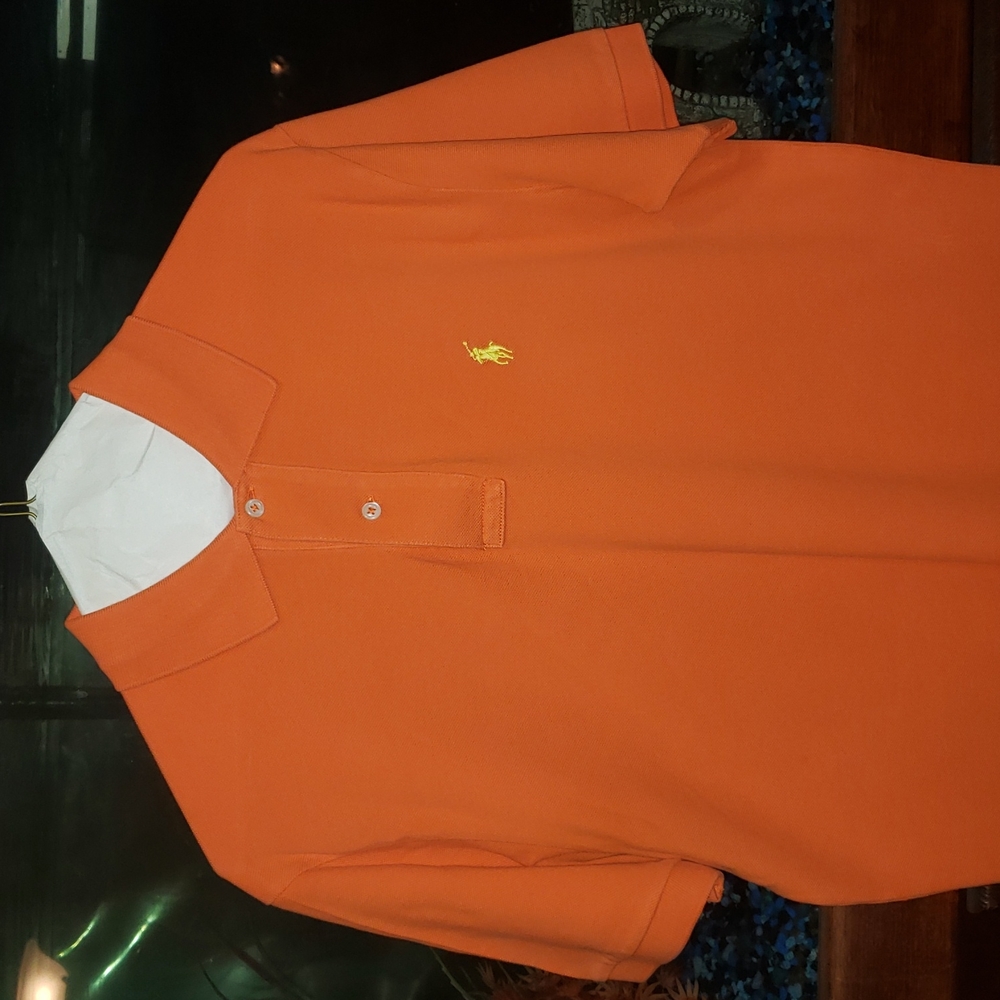 Men's Polo Shirt Ralph Lauren Small Orange